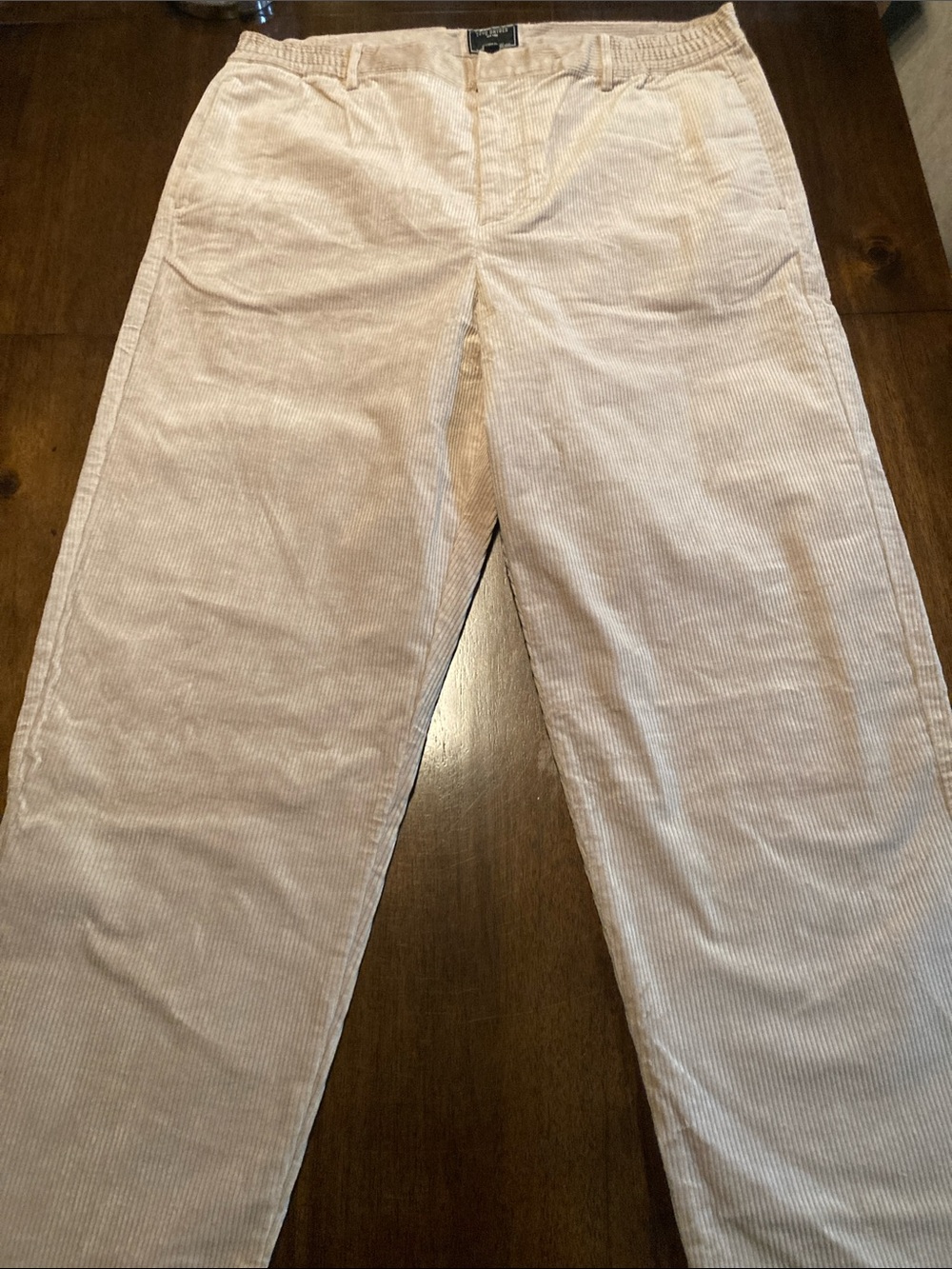 Todd Snyder side elastic corduroy trouser in beige $248
